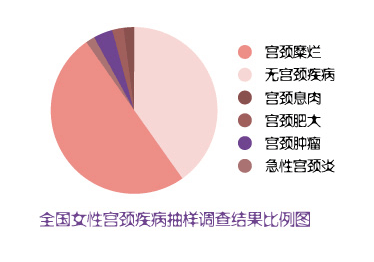 宫颈疾病比例图